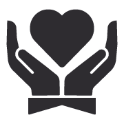 Hand holding heart Icon